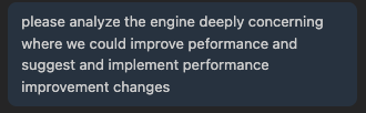 Performance prompt Screenshot of the performance optimization prompt