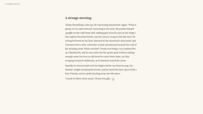 Signet writing session preview