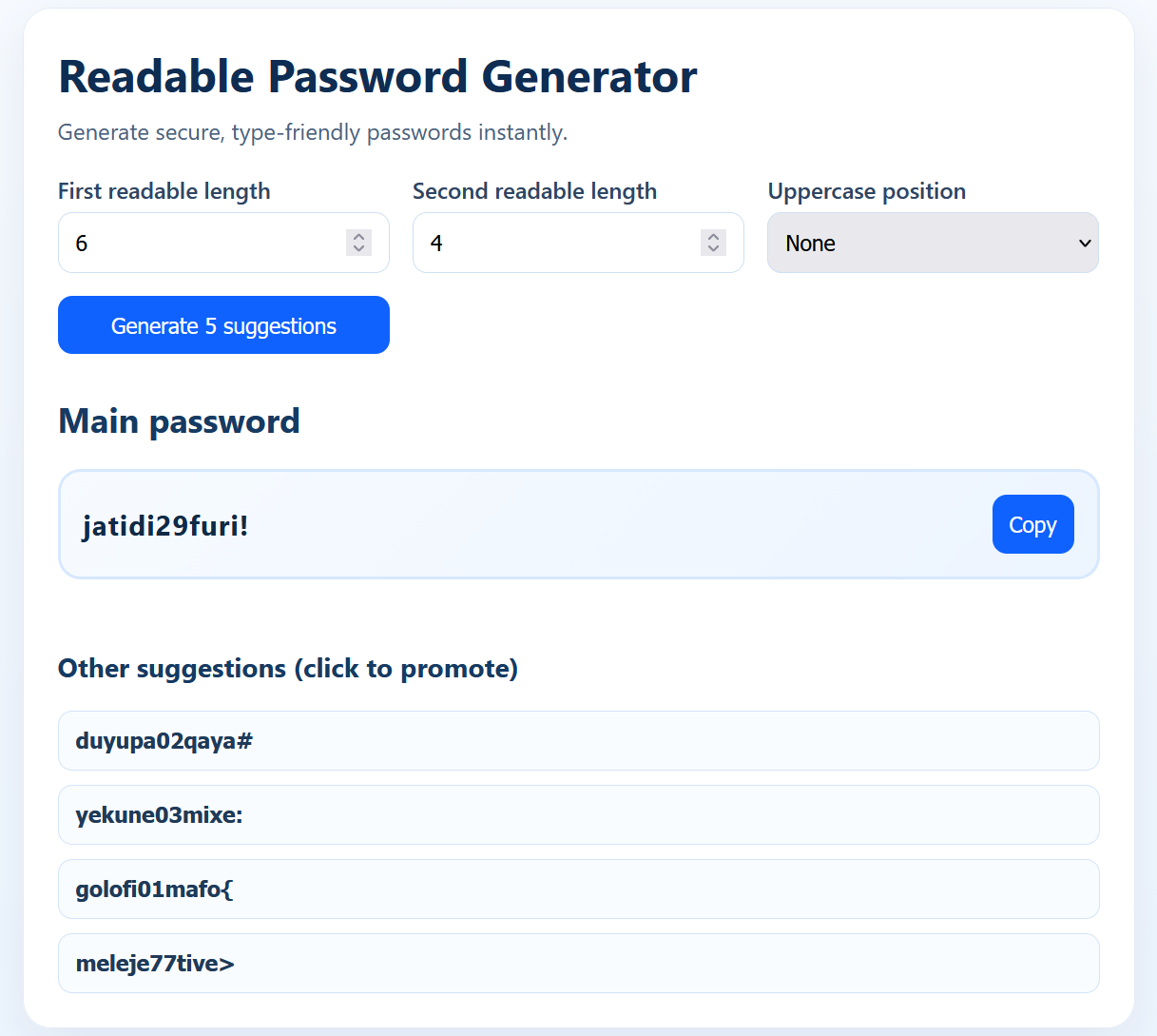 genpassword